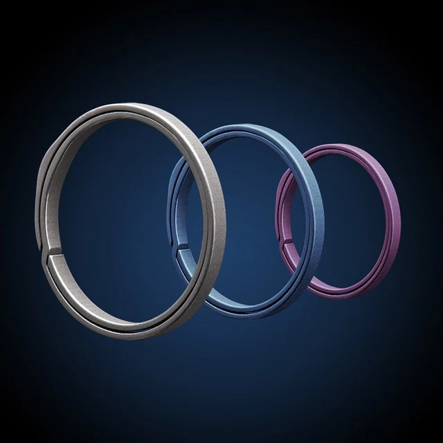 High Quality Titanium Key Ring Keychain with Super Cutting Process Long lasting