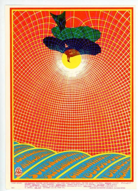 Postcard Handbill The Charlatans Buddy Guy Robert Fried Artist Graham Dance Conc