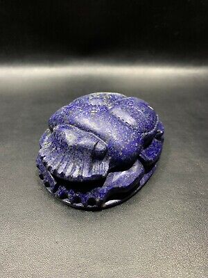 Gorgeous ANCIENT Egyptian Scarab -Altar statue made of Real lapis lazuli