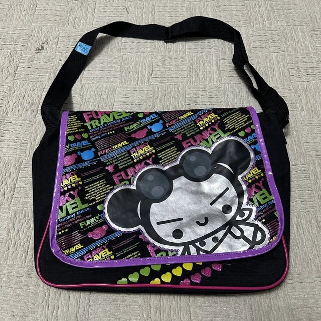 Pucca Funny Love Messenger Tote Bag Black Limited Edition Anime Vintage