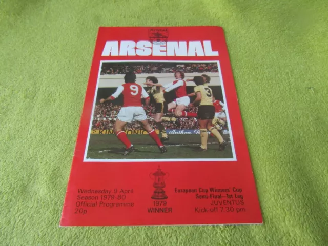 Arsenal v Juventus - European Cup Winners Cup Semi-Final 1st leg in 1980