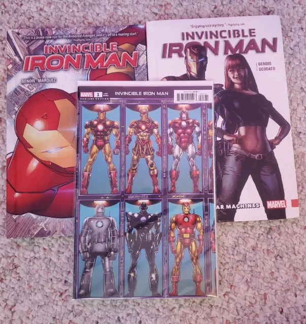 The Invincible Iron Man #1 Bob Layton Connecting variant  NEW Plus 2 TPB!!!