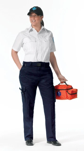 Damen Emt Hose Ems Schwarz / Marineblau Poly-Baumwolle 2-24 Stretch Bund ROTHCO