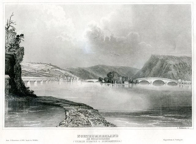Northumberland am Susquehannah - Stahlstich
