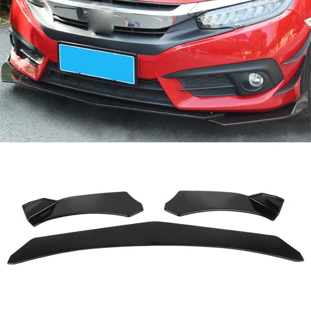 Universal Fit Car Glossy Black Front Bumper Lip Chin Spoiler Splitter Body Kit