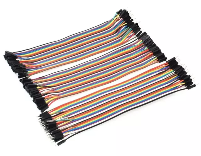 3x 40pcs 20cm Dupont M-M F-F M-F Jumper Wire Breadboard Cable Lead Arduino -UK