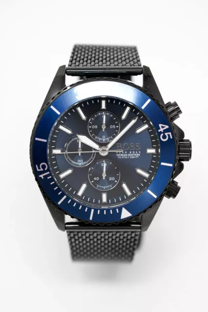 Montre Homme Hugo Boss Ocean Edition Hb1513702 Noir - Nouvelle Garantie -...