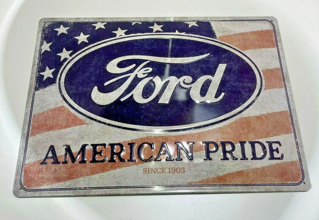Ford Targa di Latta " American Pride " Retro Storico Scudo Logo
