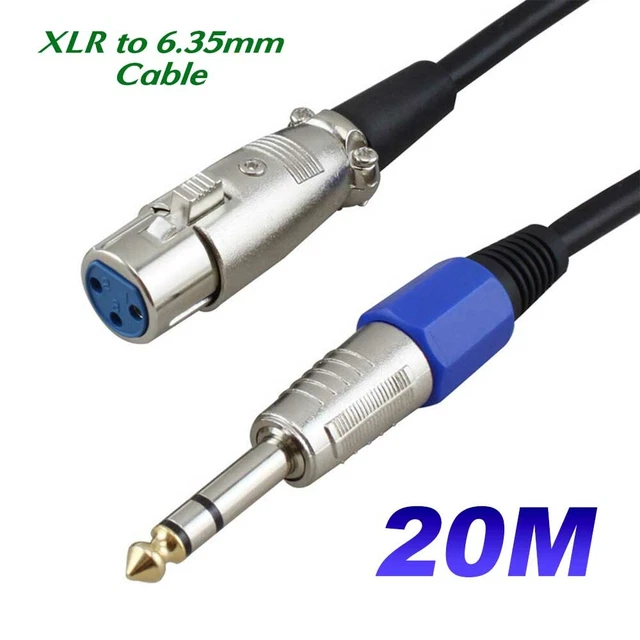 XLR Female To 6.35mm 1/4 '' Male Microphone Stereo Audio Cable TRS Jack Lead/Mic