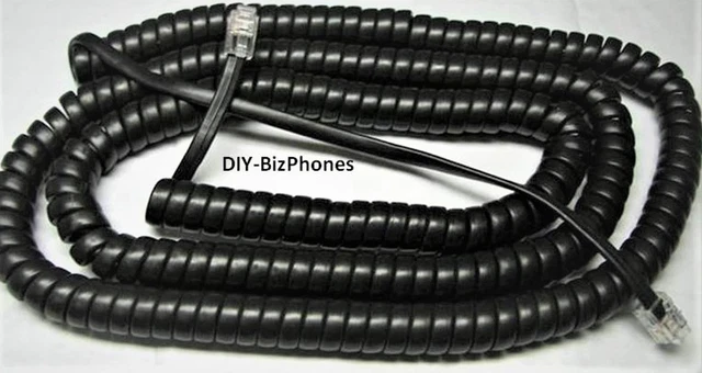 5-Pack Lot NEC Long Handset Receiver Phone Cord DT500 DT900 Series Black 25 Ft