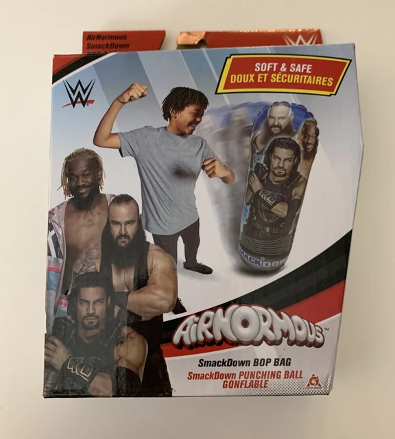 WWE AIRNORMOUS INFLATABLE SMACKDOWN / RAW BOP BAG PUNCHING BALL. New in box.