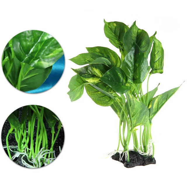 JIHAQUA Piante Artificiali Per Acquario, In Plastica, Extra Large