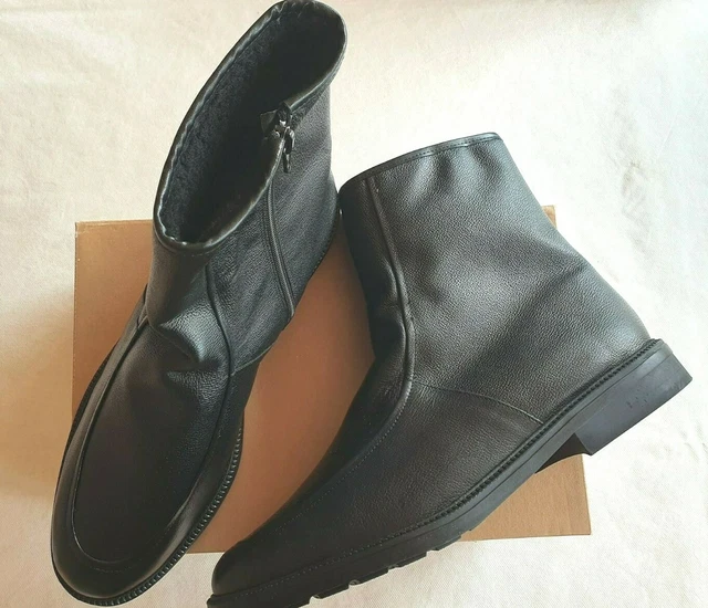 Bottines en cuir noires doublure chaude neuves Ultra taille 43 (pa)