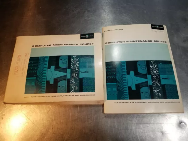 HP Computer maintenance course book Vol. 1 and student workbook HP # 5950-8721