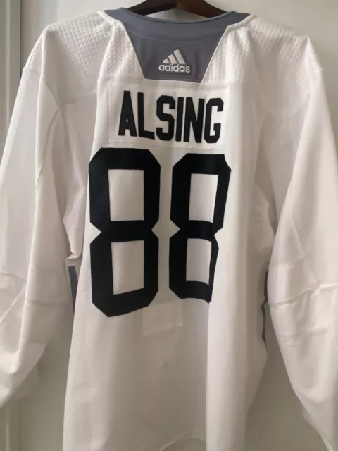 Used LA Kings White MIC Adidas Practice/Camp Jersey, Gaunce, Size 56