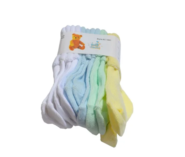 Mélange couleur 6 paires de chaussettes en coton pour bébé enfants/tout-petits - Convient 1-2 ans - Tout neuf