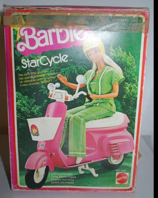 VESPA DI BARBIE STARCYCLE SCOOTER Anni 70 Vintage MATTEL COMPLETO