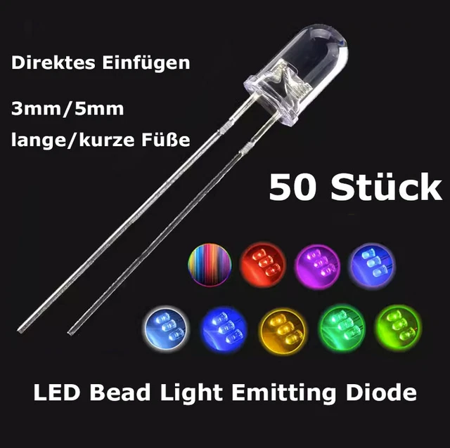 Produktbild von Vikye LED-Licht Montageringe, 50 Stück Silber 5mm Leuchtdioden-Halter – Einfach Zu Montieren & Ideal Für Bastelprojekte