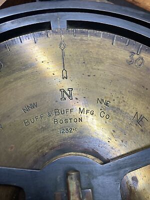 Antique Buff & Buff Marine Compass. Huge Nautical Compass. Model 12526 Rare! 3