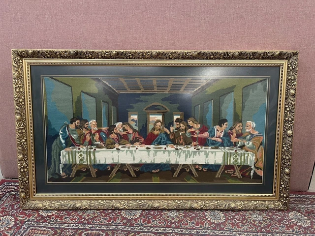 JESUS CHRIST THE Last Supper by Leonardo da Vinci Art Glass Prints Gold ...
