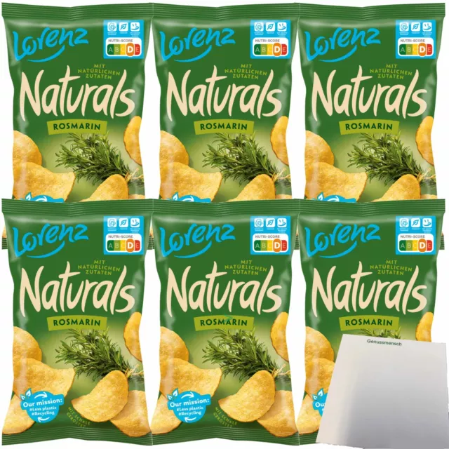 Lorenz Snack World Naturals Chips Rosmarin 6er Pack 6x95g Tüte usy Block