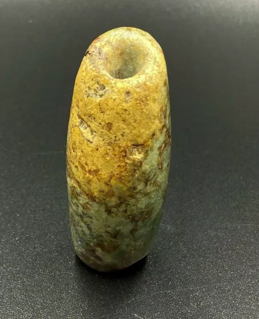 Ancient Chines Neolithic Era Dynasty Antiquity Jade Aventurine Jewelry Old Bead