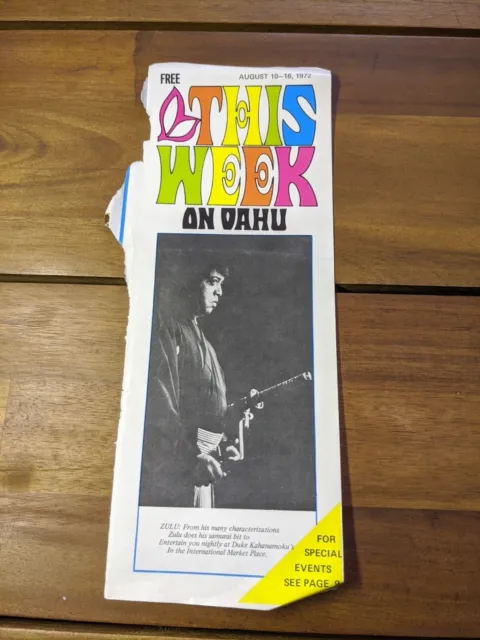1972 This Week On Ohau Hilton Rainbow Bazaar Brochure