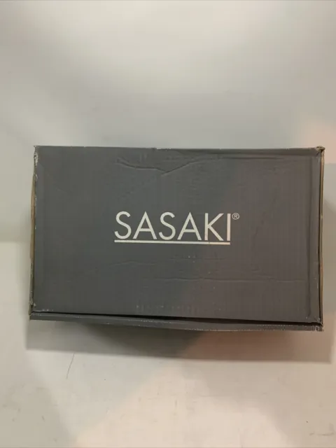 Sasaki by Mikasa Kyoto Swirl Bowl/Vase Art Glass Blue, #VS1003 NEW! 2