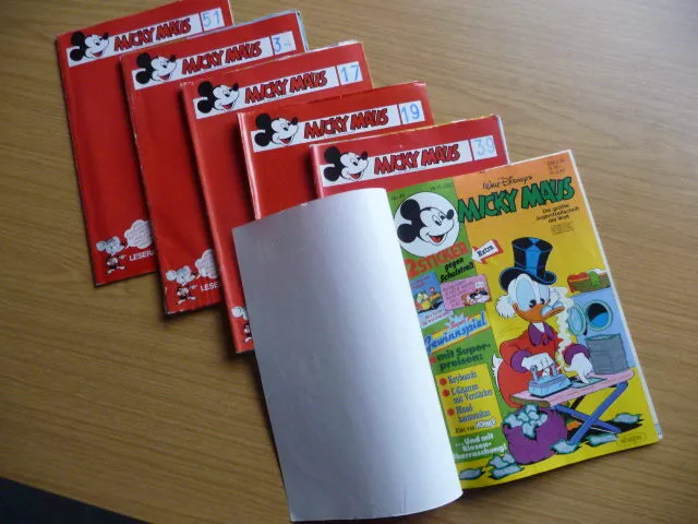10 Hefte  Walt Disneys  Micky Maus, Comics  in Lesemappen, 1984 / 85