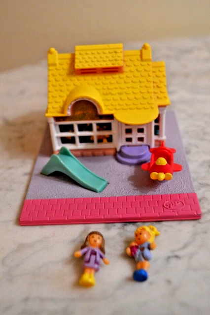 Vintage Polly Pocket 1993 SchoolHouse Bluebird Playset Village Plus 3 Vintage Polly Pocket 1993 SchoolHouse Bluebird Playset Village Plus 3