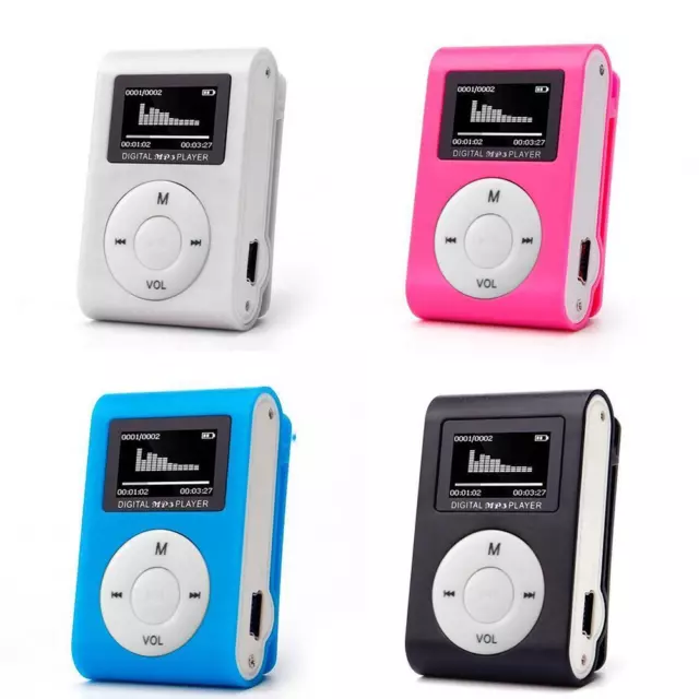 Mini MP3 Player LCD Display mit Clip MP3 Sport Musik Audio Zubehörpaket TOP-