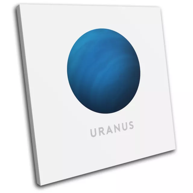 Planets Uranus Modern Cosmos Space SINGLE CANVAS WALL ART Picture Print