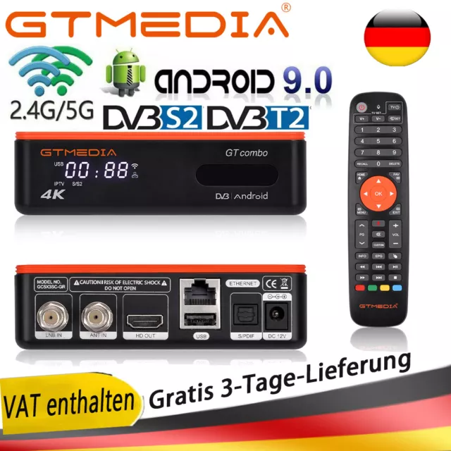 Combo 4K UHD DVB-S2/C/T2 H.265 HDMI USB LAN Sat & Kabel Receiver 4:2:2 Decode