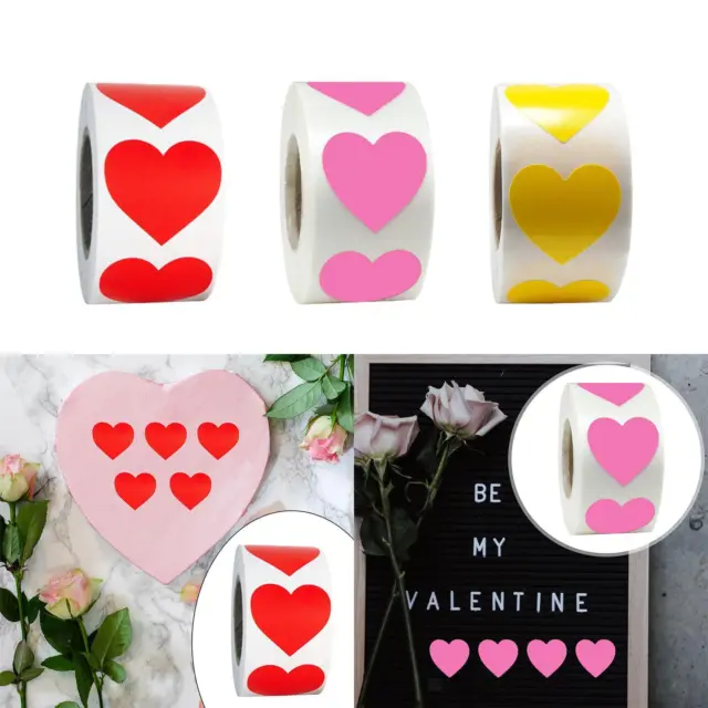 100-500pcs Heart Stickers for Envelopes Valentine's Day Sparkling Heart  Stickers Decorative Love Stickers Holiday Decoration
