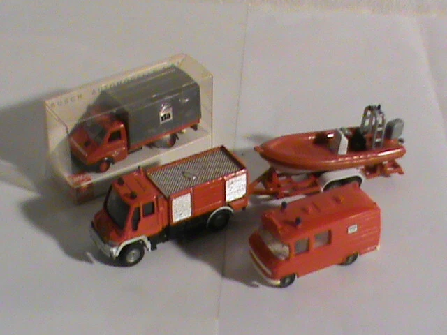 Lot 12 Véhicules Pompiers Feuerwehr 1/87 HO - Mercedes, Auto Union - Occasion