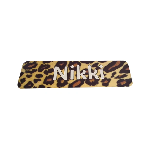 Personalised Leopard Print Aluminium  Bookmark photo / text gift book reader