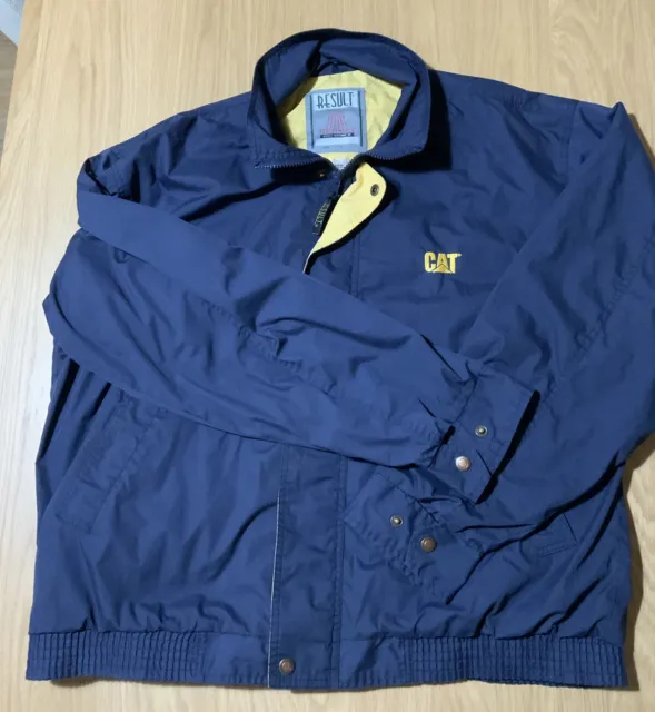 MENS Caterpillar Result CAT Jacket Coat - UK Size M Vintage, Navy Blue, FREEPOST