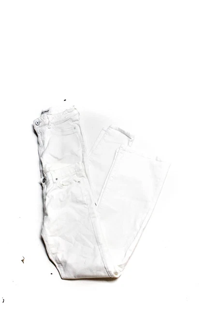 Lacoste DL1961 Womens Skinny Wide Leg Jeans White Size 25 36 Lot 2