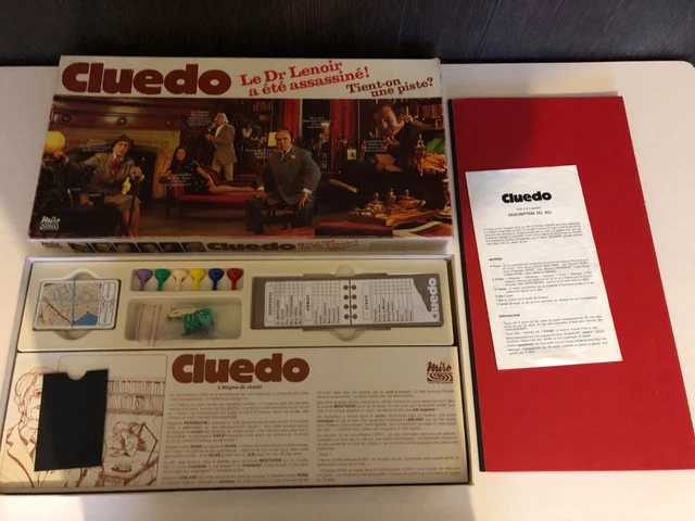 Jeu Cluedo Ancien – Édition MIRO Avec Dr Lenoir – Occasion Complète