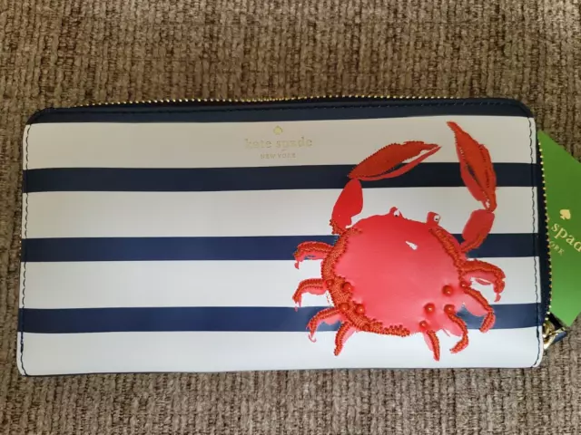 Nwt Kate Spade Authentic Shore Thing Crab Lacey Wallet