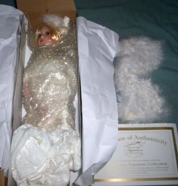 New In Box Heritage Signature Collection Doll Winter Wonder White Angel Wings