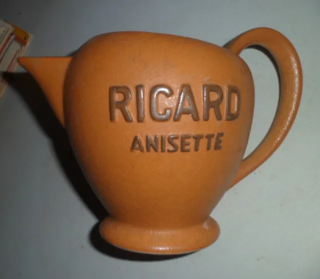 ancien pichet carafe Ricard céramique vintage french pitcher 70s alte krug  pub 
