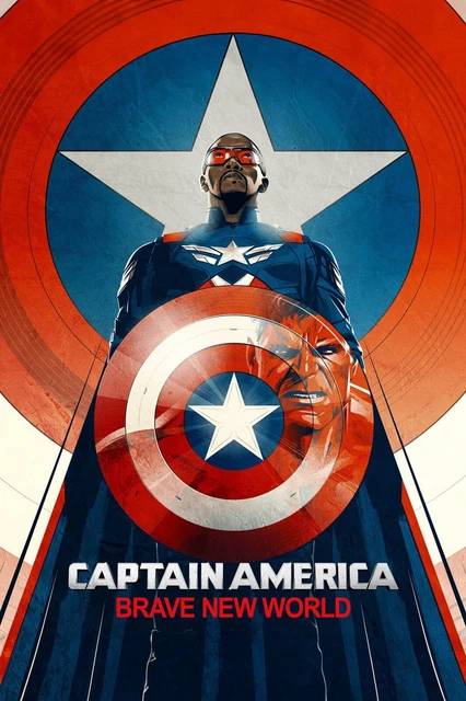 CAPTAIN AMERICA BRAVE New World Film 2025 Poster Locandina 45X32Cm Captain America Brave New World Film 2025 Poster.webp