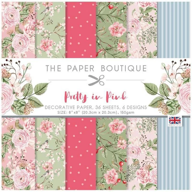 Paper Boutique hübsch in Pink 8"" x 8"" gemustertes Papierpad Geburtstagskartenherstellung