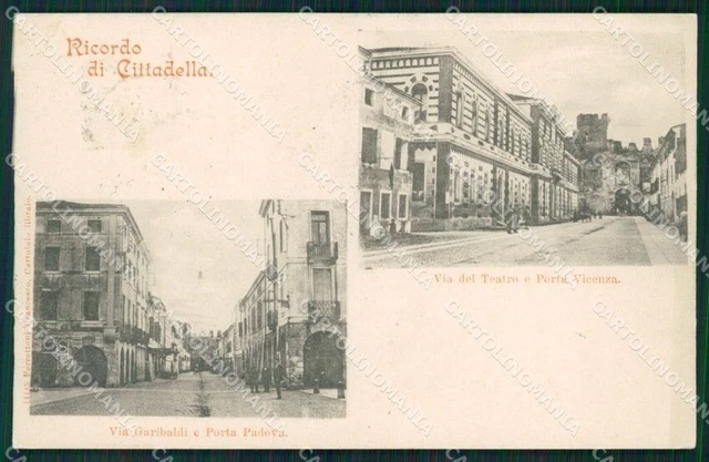 Padova Cittadella PIEGA cartolina QT1685