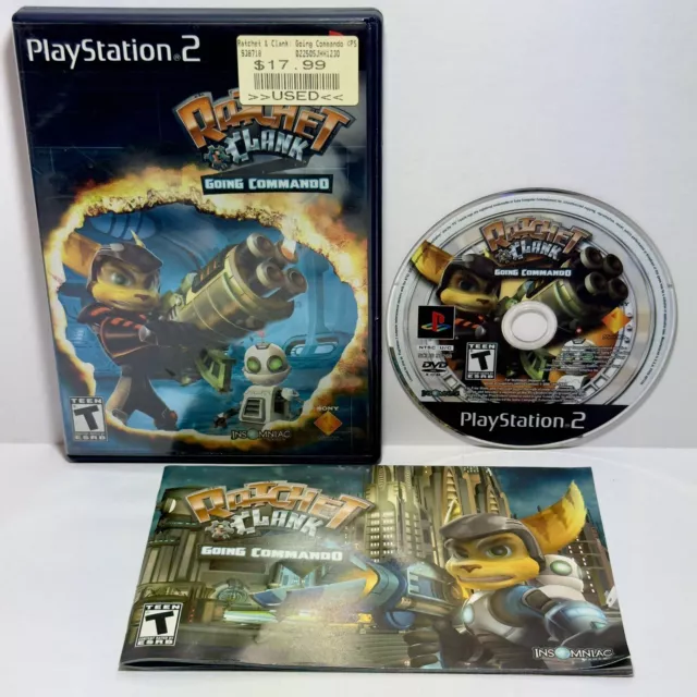 Ratchet & Clank Going Commando Black Label PS2 PlayStation 2 Pre Owned  Tested 711719726821