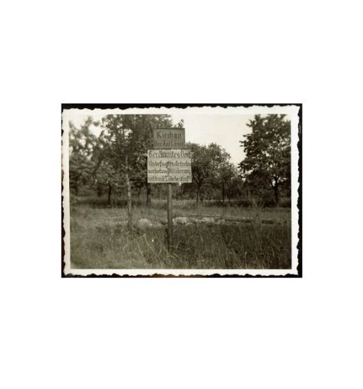 Photo churches Bez. Amt Lörrach - sign: cleared village - circa 1945