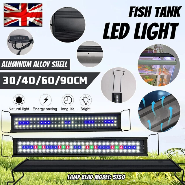 NEW Aquarium Fish Tank LED Light Over-Head Full Spectrum Plant Lighting Lamp UK