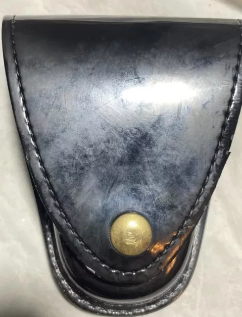 Gould & Goodrich Handcuff Case Holder Ballistic Gloss Leather Law Enforcement