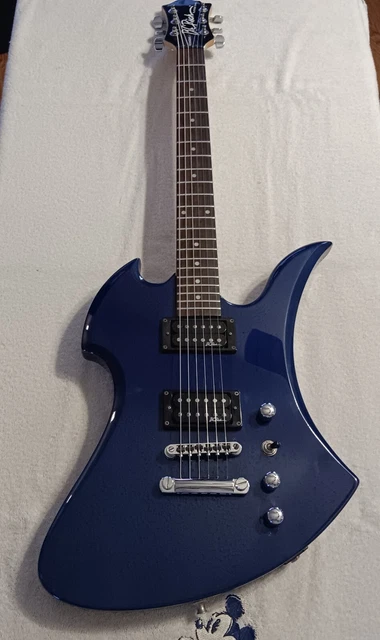 BC Rich Mockingbird Platinum Transparent Blue Electric Guitar